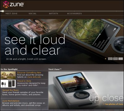 Portal de Microsoft Zune