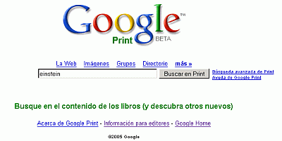 Google Print en espaÃ±ol