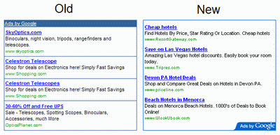 Comparación de los layouts de los anuncios de Google AdSense