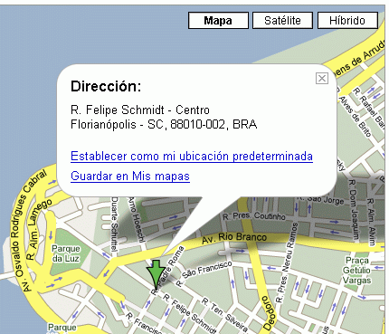Google Maps y direcciones de Brasil