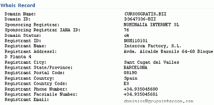 Registro Whois de la doorawa page