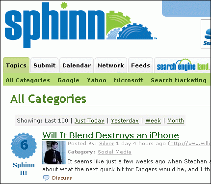 Sphinn - Una nueva red social para profesionales
