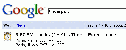 Google Local Time