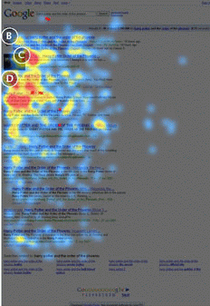 Eye Tracking en los resultados de Google sin anuncios