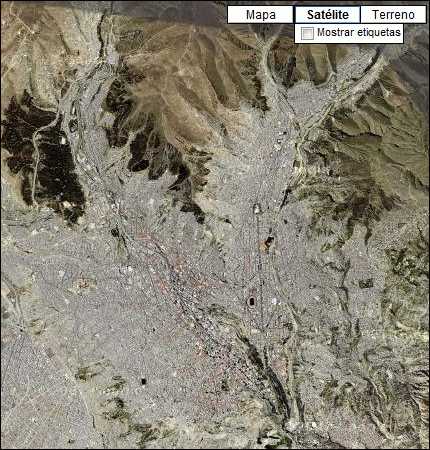 Capa de satelital en Google Maps