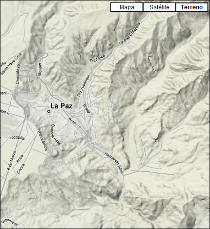 Capa de terreno en Google Maps