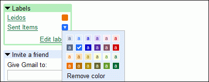 Etiquetas a colores de Google