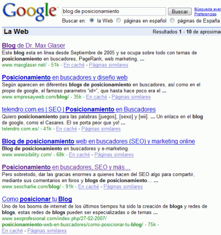 Busqueda - blog de posicionamiento
