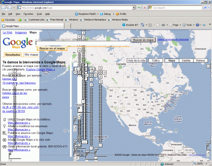 Internet Explorer 8 en Google Maps