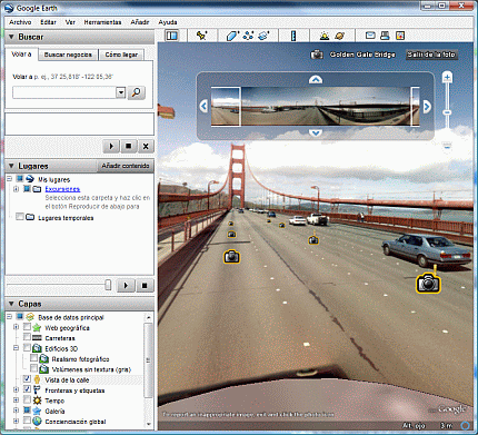 Vista de calle en Google Earth