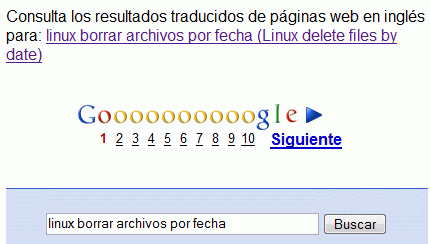 Google sugiere resultados en ingles traducidos al español