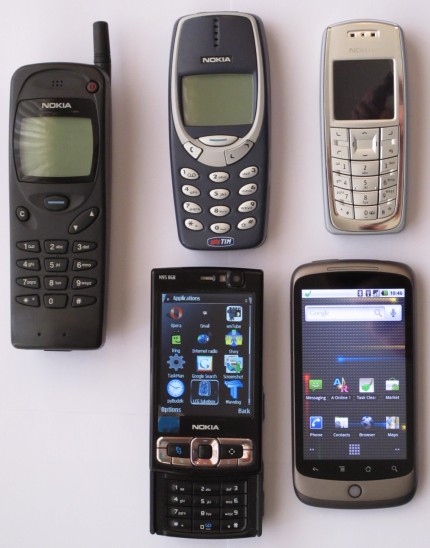 Las generaciones de mis móviles