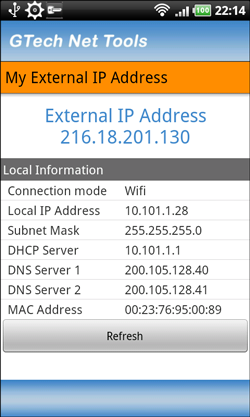 GTech Network Tools - IP Config